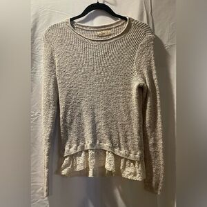 Hollister Cream Long Sleeve Top